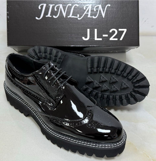 Jinlan JL-27 – Derby noir verni