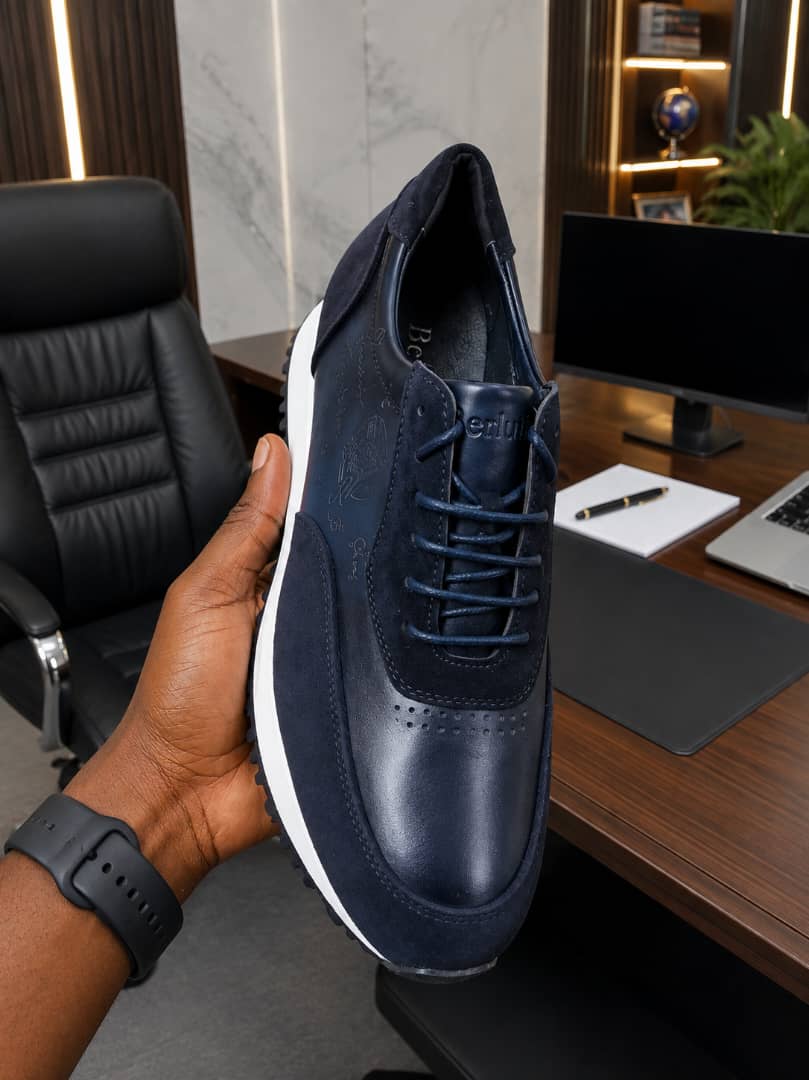 Berluti – Richelieu sport bleu marine